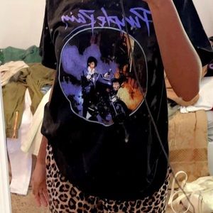 small purple rain graphic tee